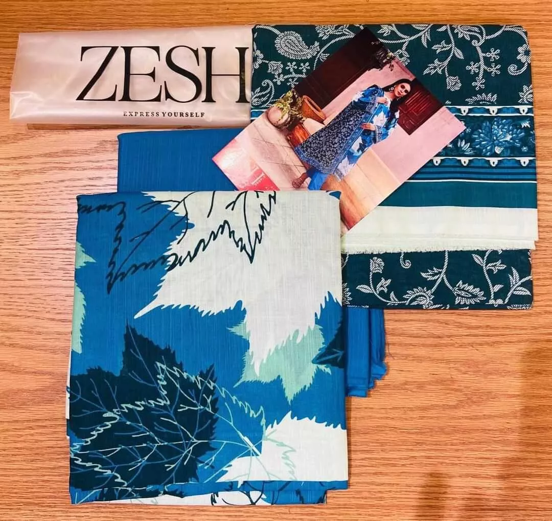 Zesh Printed Khaddar Winter Collection Unstitched D5 - Image 5