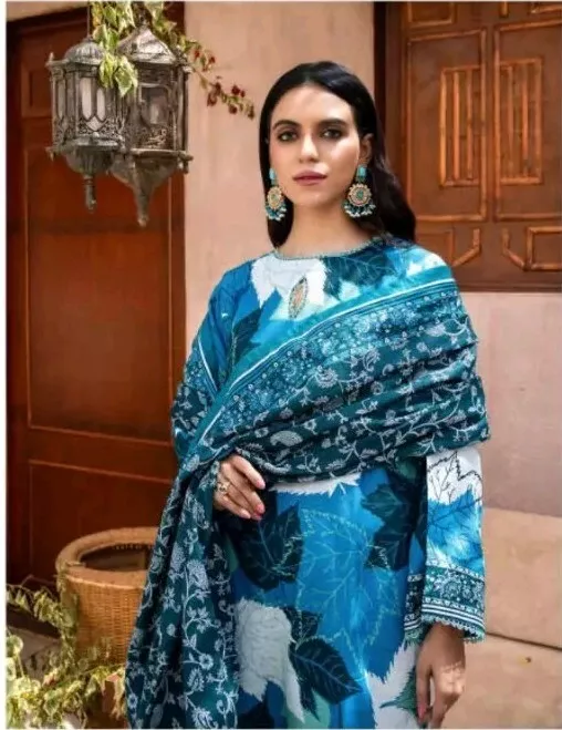Zesh Printed Khaddar Winter Collection Unstitched D5 - Image 7