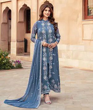 Merakish Luxury Sequins Embroidered Chiffon -Lina