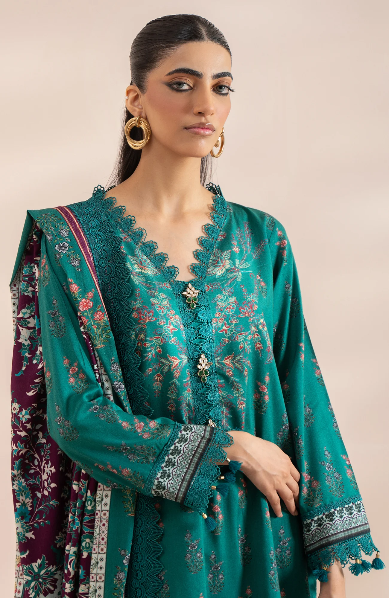 Mausummery Digital Print Linen Winter Unstitched-Alexandrite - Image 6