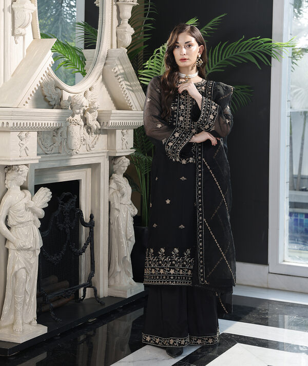merakish khaadi net midnight black 2