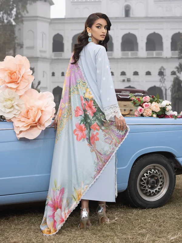 Faiza Faisal | Maya Luxury Lawn Collection | Anja - Image 8