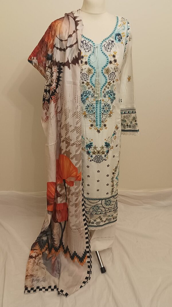 Luxury Embroidered Dhanak Readymade Suit UB-D2 - Image 17