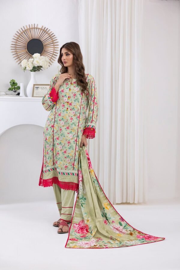 Salina by Regalia Textiles Self Jacquard Linen Unstitched D4 - Image 4