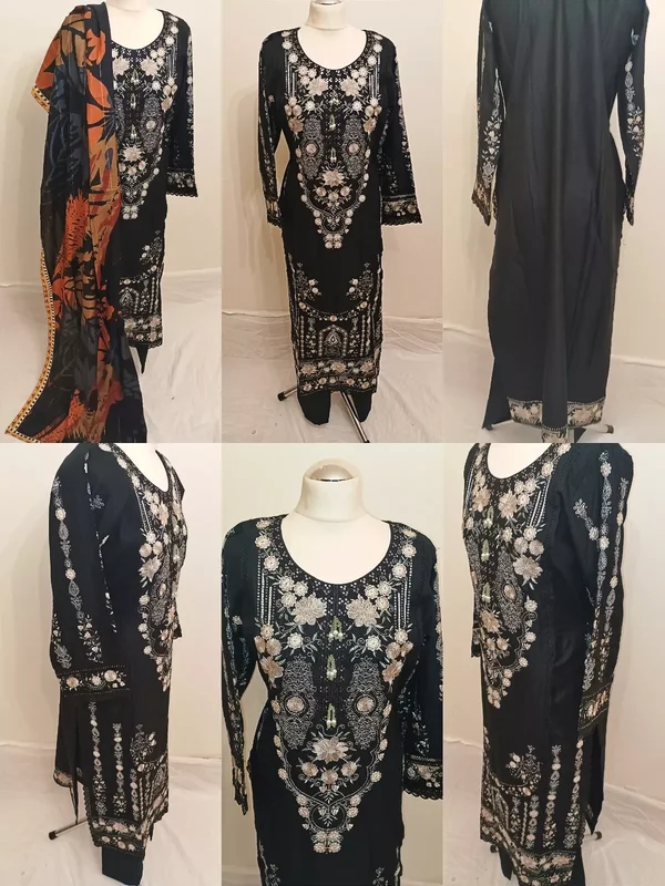 Luxury Embroidered Dhanak ub3 a