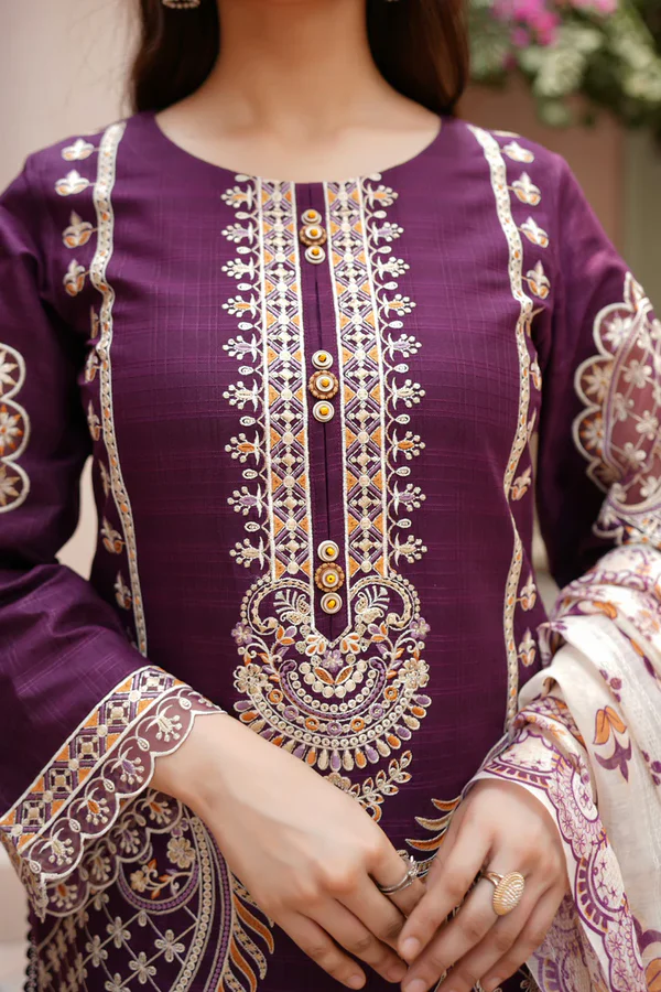 MS-3264 Mushtaq Sons Luxury Embroidered Readymade Suit - Image 6