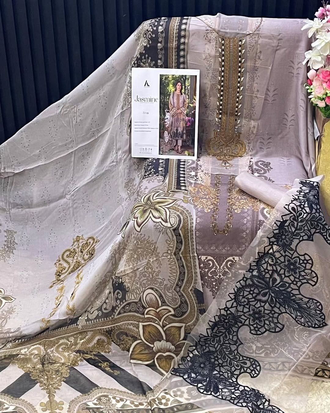 Adans Libas Jasmine 2364 | Luxury Lawn Collection | D09 - Image 5