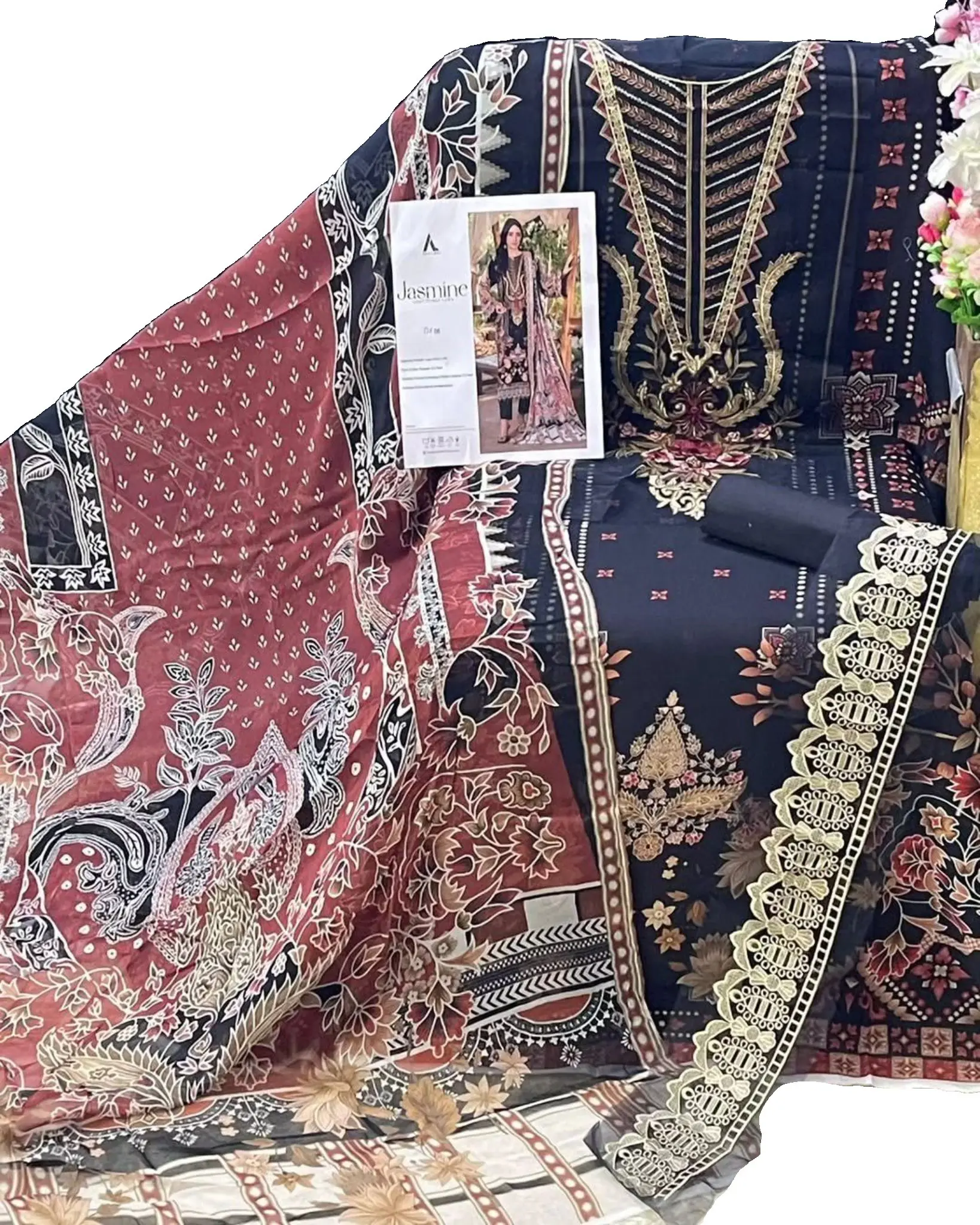Adans Libas Jasmine 2369 | Luxury Lawn Collection | D06 - Image 5