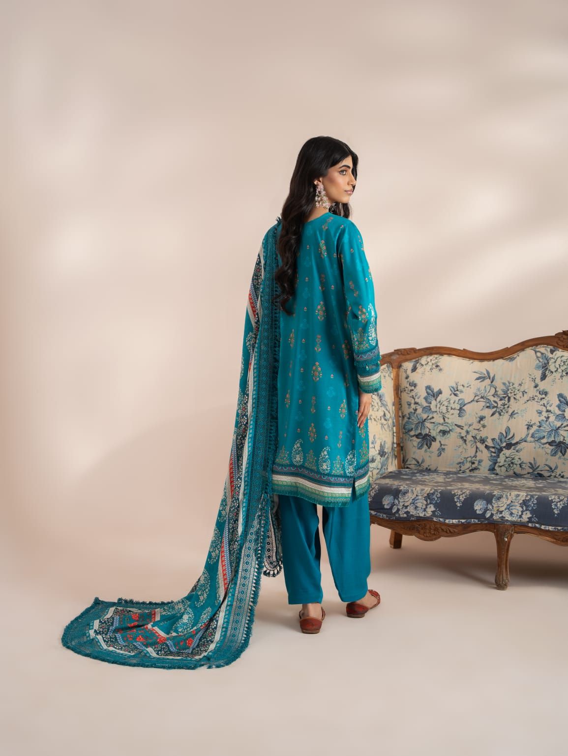 Mausummery Digital Printed Linen Winter Unstitched-Amazonite - Image 9