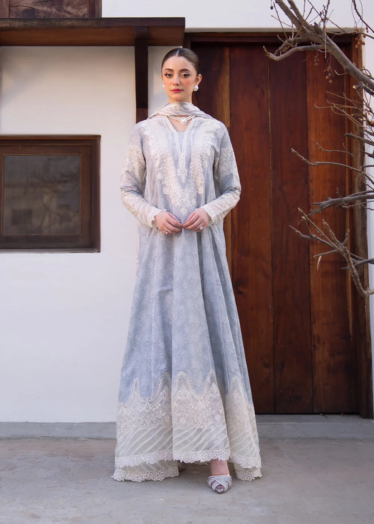 Myeesha | Lamhay Luxury Embroidered Lawn 25 | Aabroo - Image 5