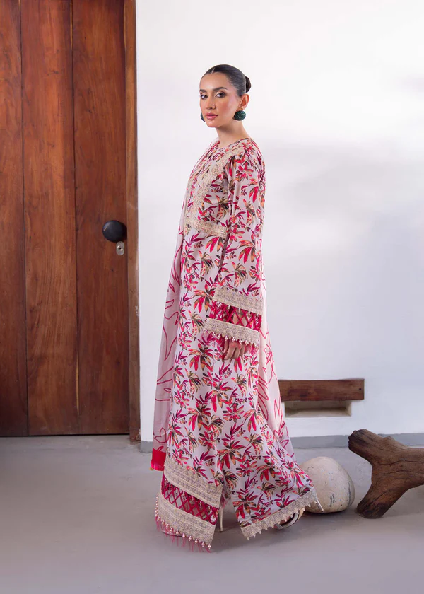 Myeesha | Lamhay Luxury Embroidered Lawn 25 | Gulab - Image 7