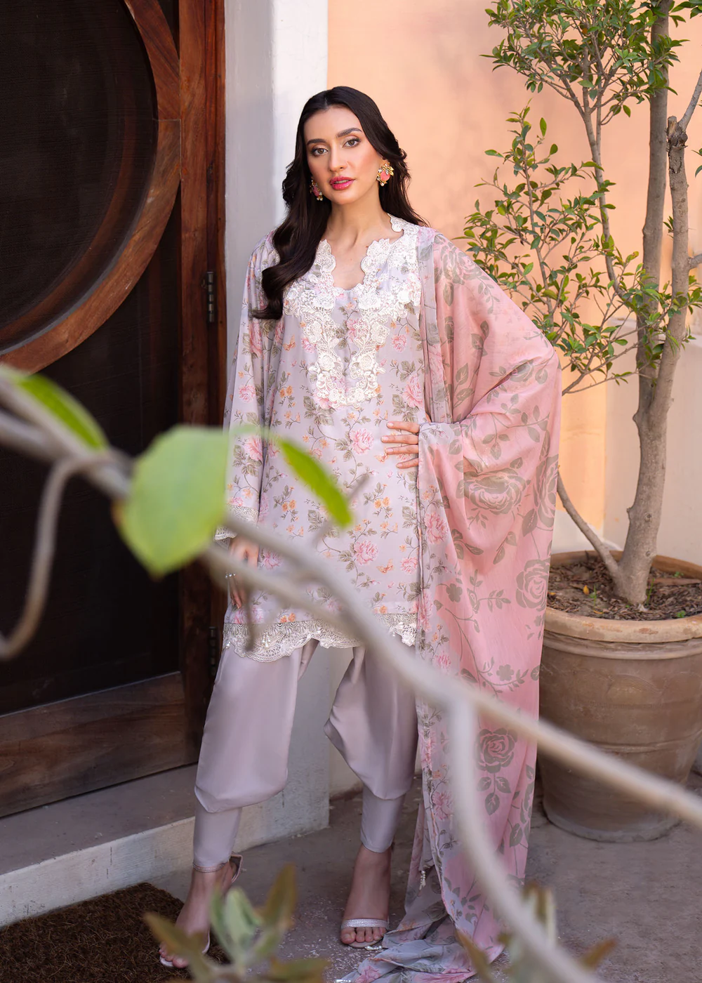 Myeesha | Lamhay Luxury Embroidered Lawn 25 | Kanwal - Image 3