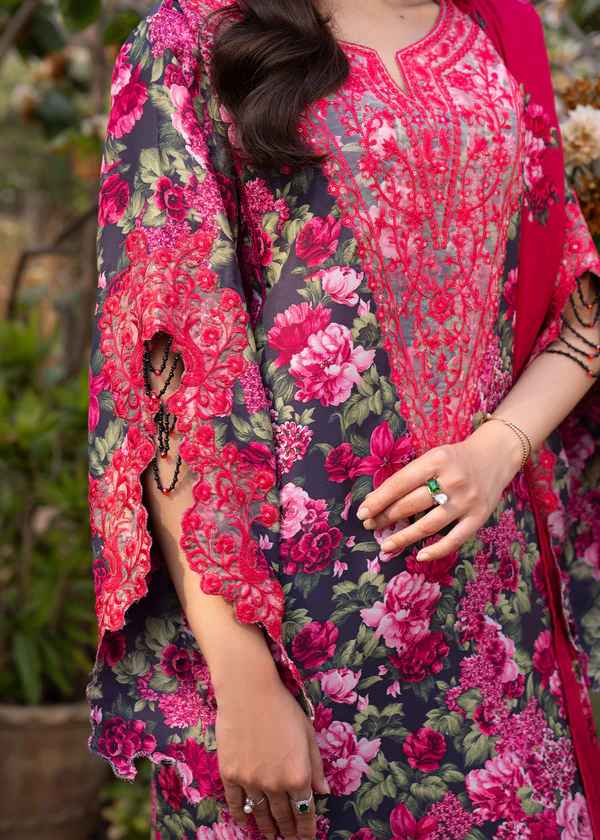 Myeesha | Lamhay Luxury Embroidered Lawn 25 | Naghma - Image 4