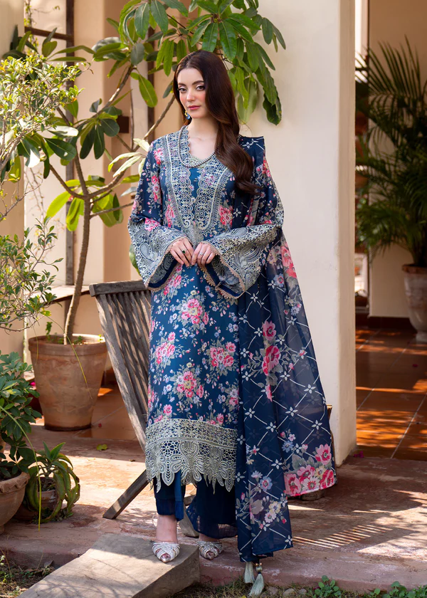 Myeesha | Lamhay Luxury Embroidered Lawn 25 | Zohra - Image 5