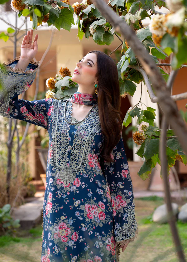 Myeesha | Lamhay Luxury Embroidered Lawn 25 | Zohra - Image 8