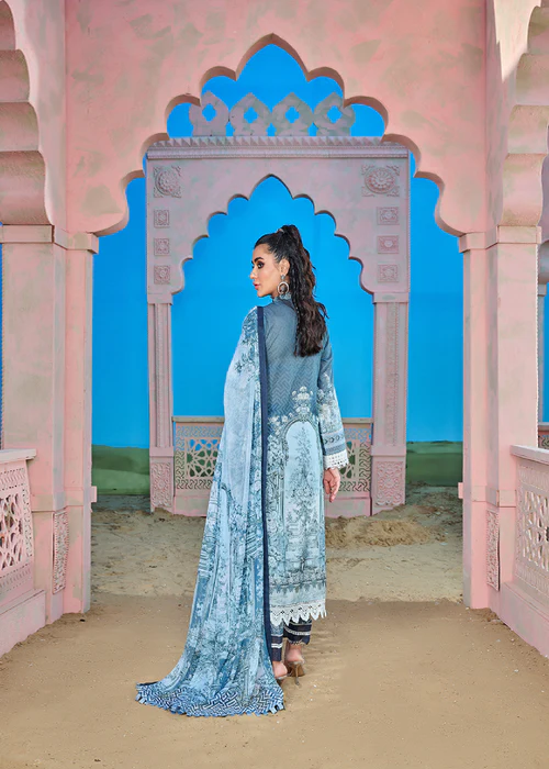 Wardha Saleem | Luxury Embroidered Lawn | ESHAAL - D-14 - Image 5