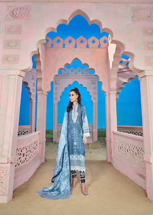 Wardha Saleem | Luxury Embroidered Lawn | ESHAAL - D-14 - Image 6