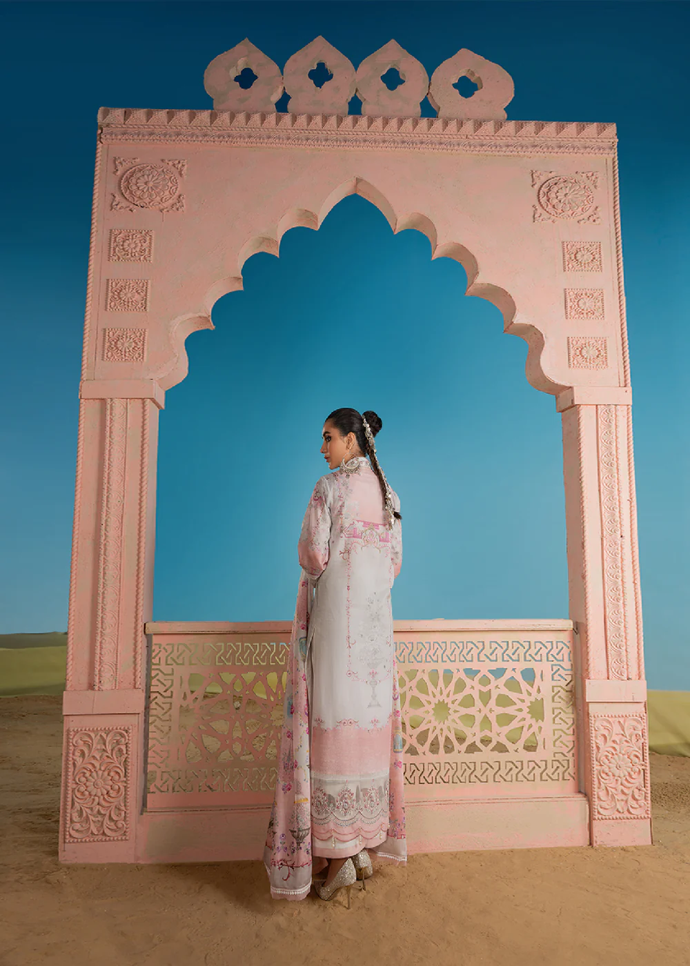 Wardha Saleem | Luxury Embroidered Lawn | LAYLA - D-11 - Image 6