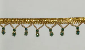 D13 gold lace green crystals