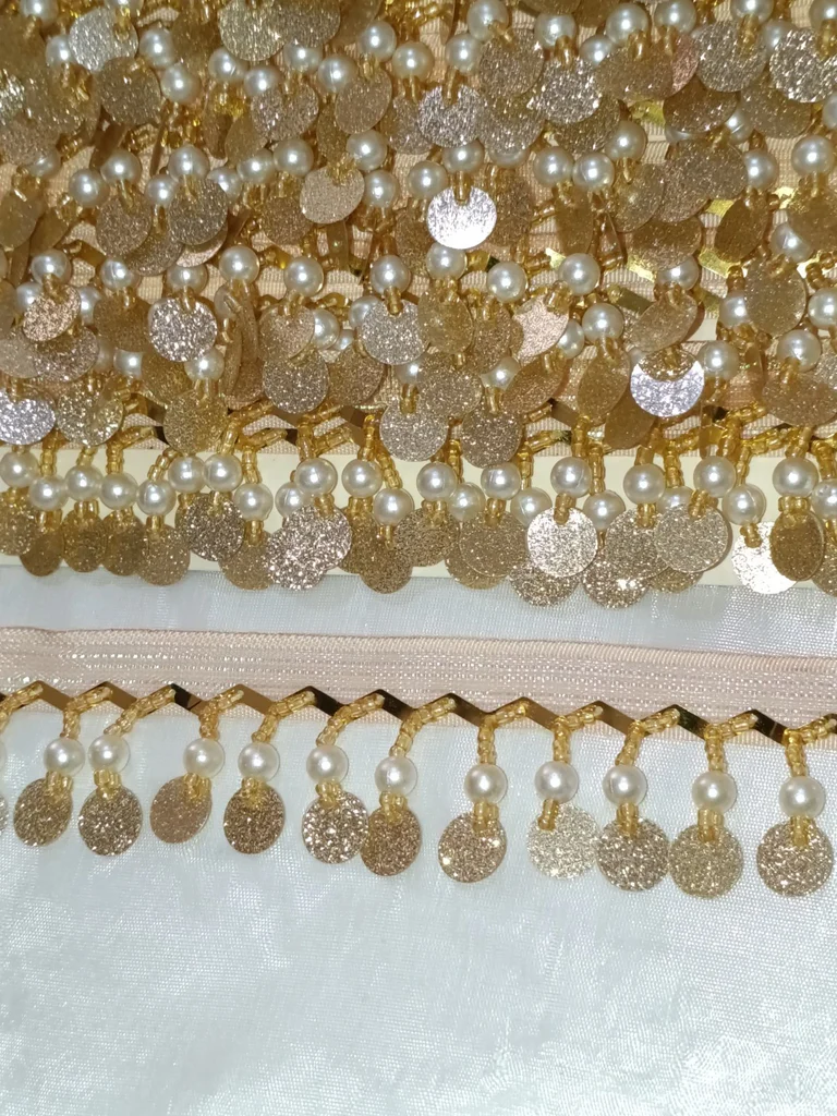 D17A Fancy pink lace sequins 13