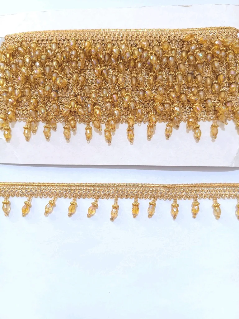 D19 Gold lace beads stone 15