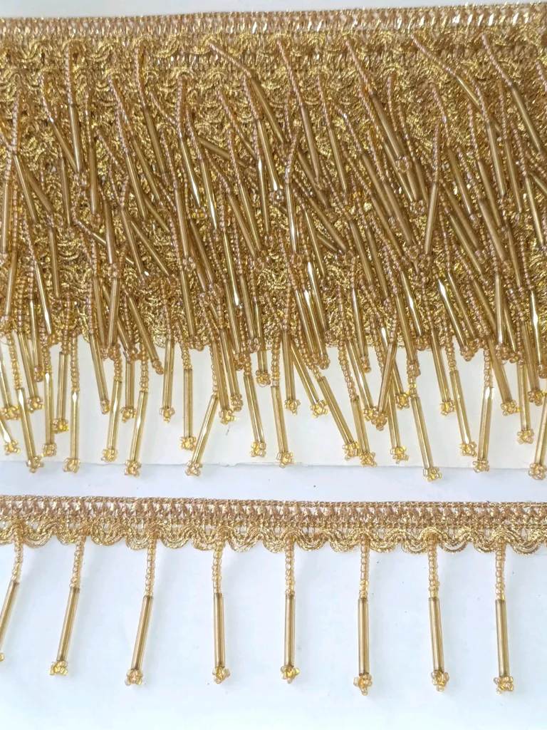 D21 gold lace beads