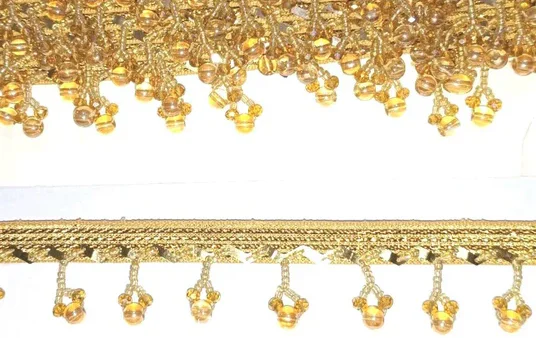 D23 gold lace beads crystal