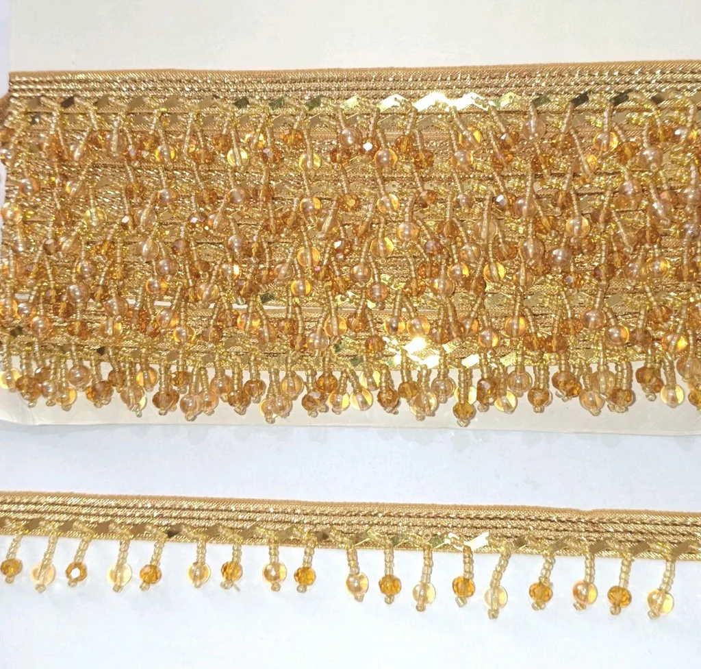 D24 gold lace with beads 10
