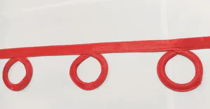 D6 silk ring lace red